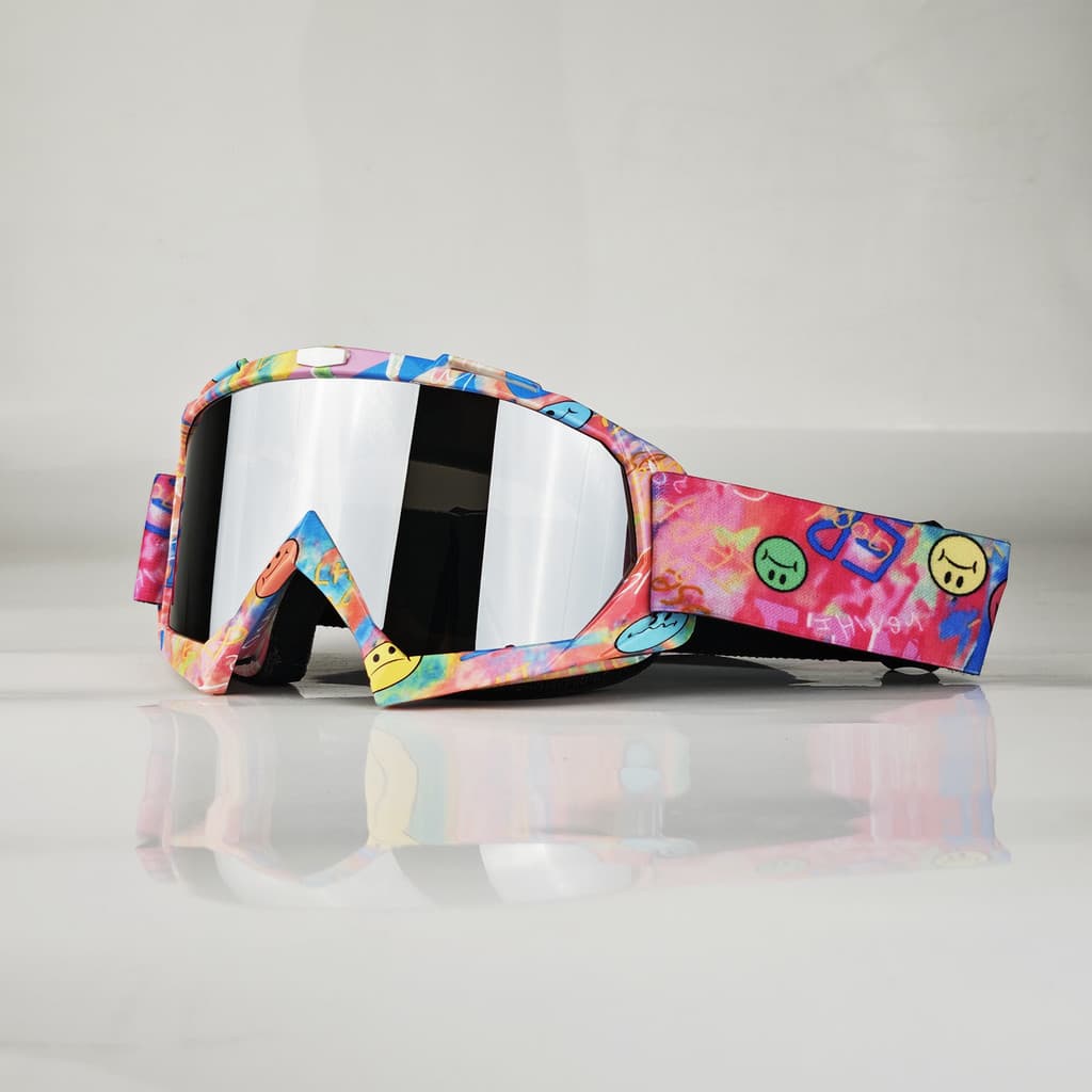 Óculos De Ciclismo À Prova De Vento Sol Proteção UV Unisex Ao Ar Livre Colorido Fora De Estrada Esqui X600