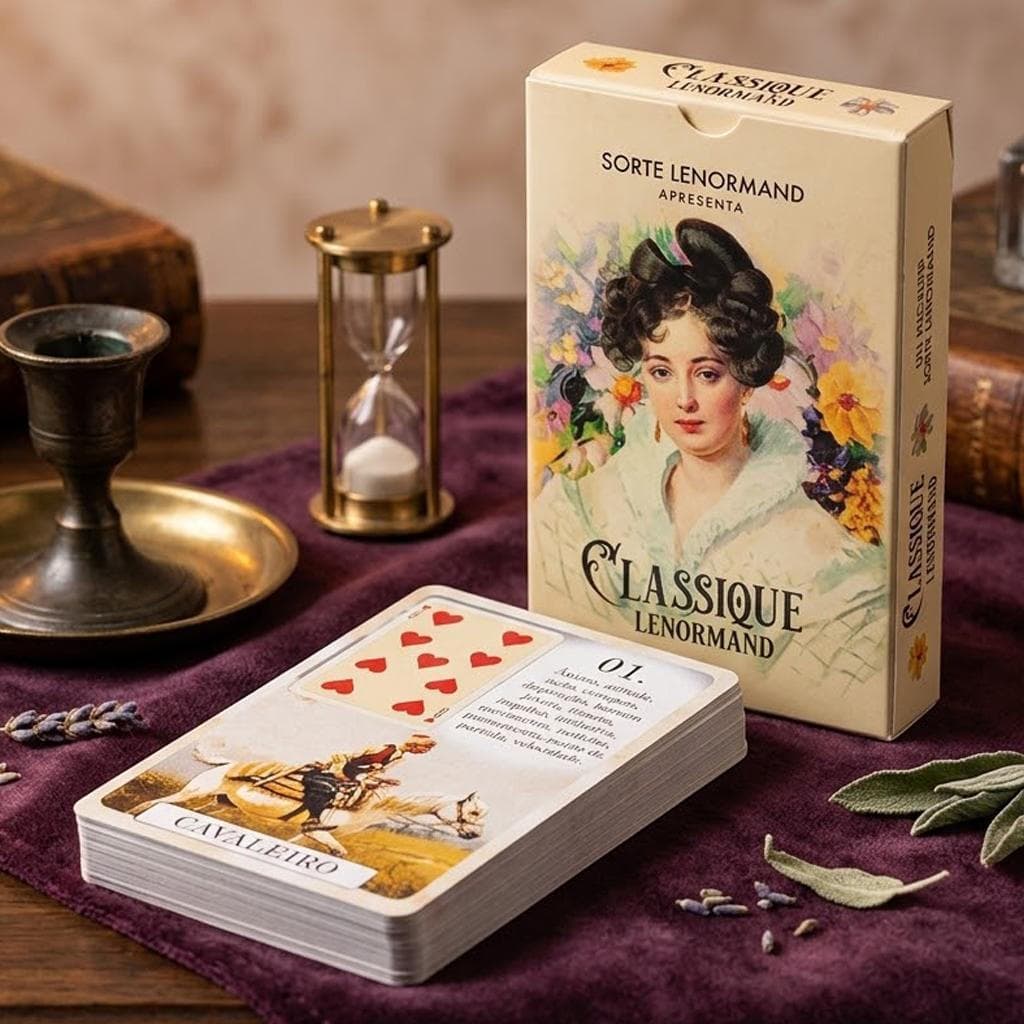 Deck Classique Lenormand De 9 * 6 Cm-37 Cartas De Adivinhação Estilo Vintage-Cartão Clássico Em Relevo Duplo De Edição P