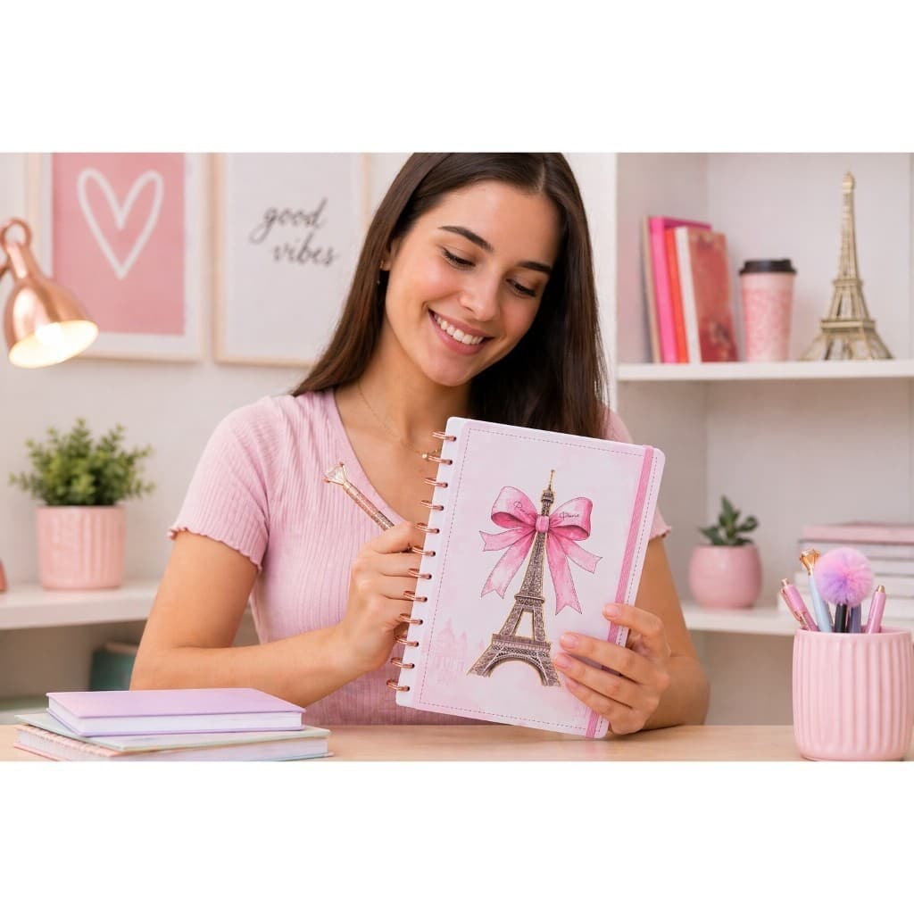Caderno Capa Dura Grande Sistema Discos Reposicionável Organização Estudo Redação Durável