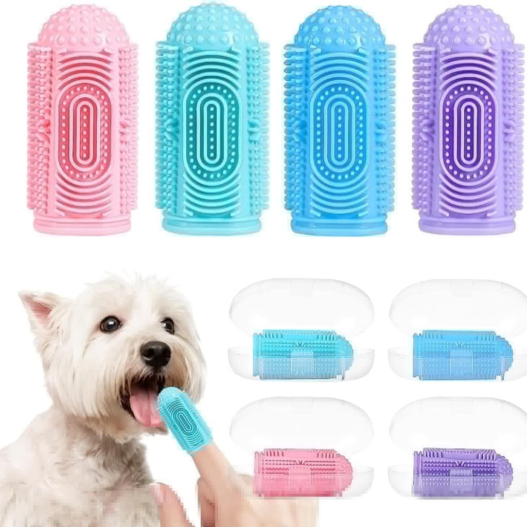Escova de dentes para animais de estimação, escova de dentes Oral multifacetada para cães e gatos, suprimentos para anim