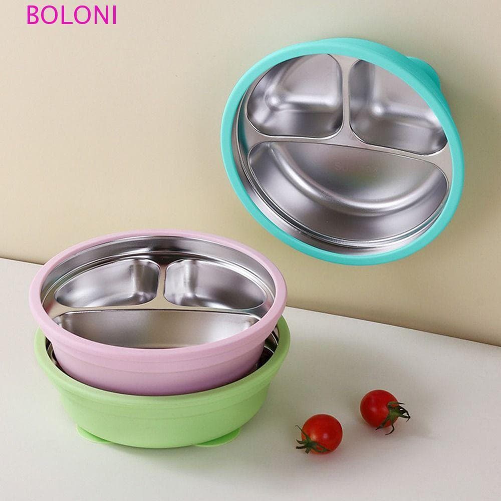 Prato De Jantar Com Ventosa Para Bebê BOLONI , Design Dividido , Isolamento Térmico , 3 Grades , Pratos Infantis