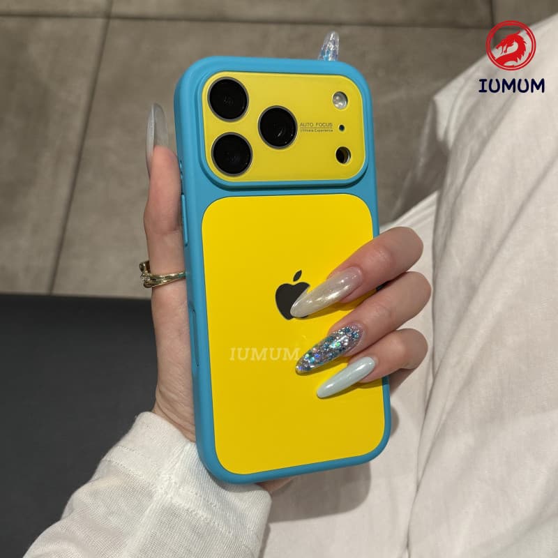 Nova Capa De Silicone Duro Fosco Para iPhone 13 14 15 16 17 Pro Max Grande Recorte De Câmera De Vidro