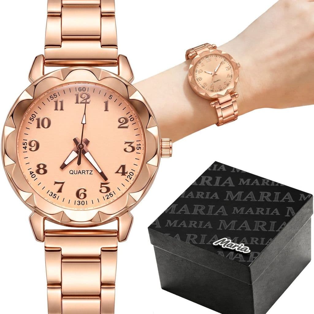 Relogio Feminino Banhado Aco Prova Dagua Premium + Caixa