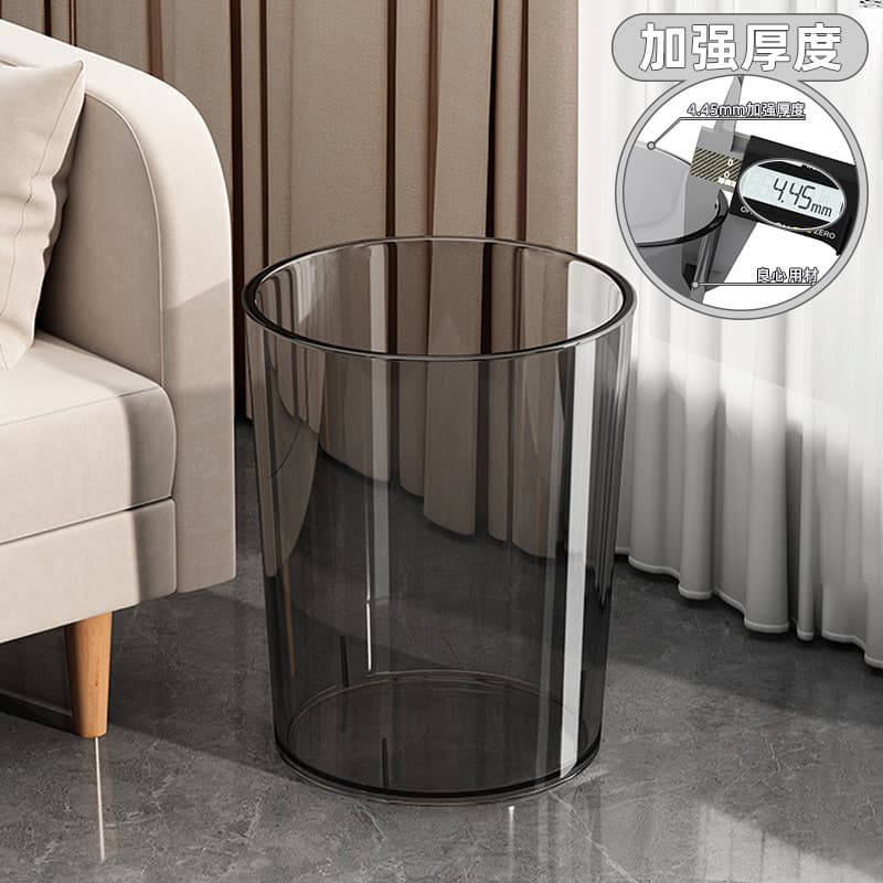 [Novo produto] Lixeira influenciadora Luz doméstica Luxo Transparente Quarto Banheiro Simples Escritório Sala de estar C