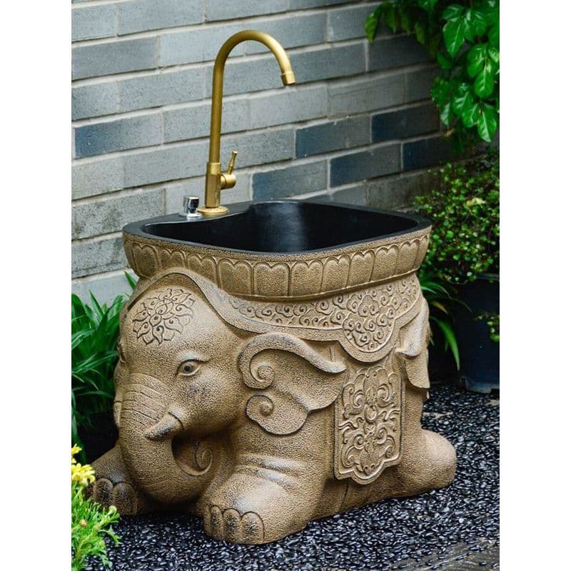 Pátio ao ar livre pia elefante lavagem mop piscina jardim lavatório automático esgoto varanda lavagem mop piscina domést