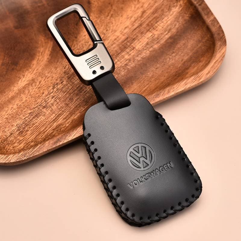 Adequado para Volkswagen chave capa Magoon Touron X Passat Tiguan L tuyue tuyue couro genuíno caso do carro fivela