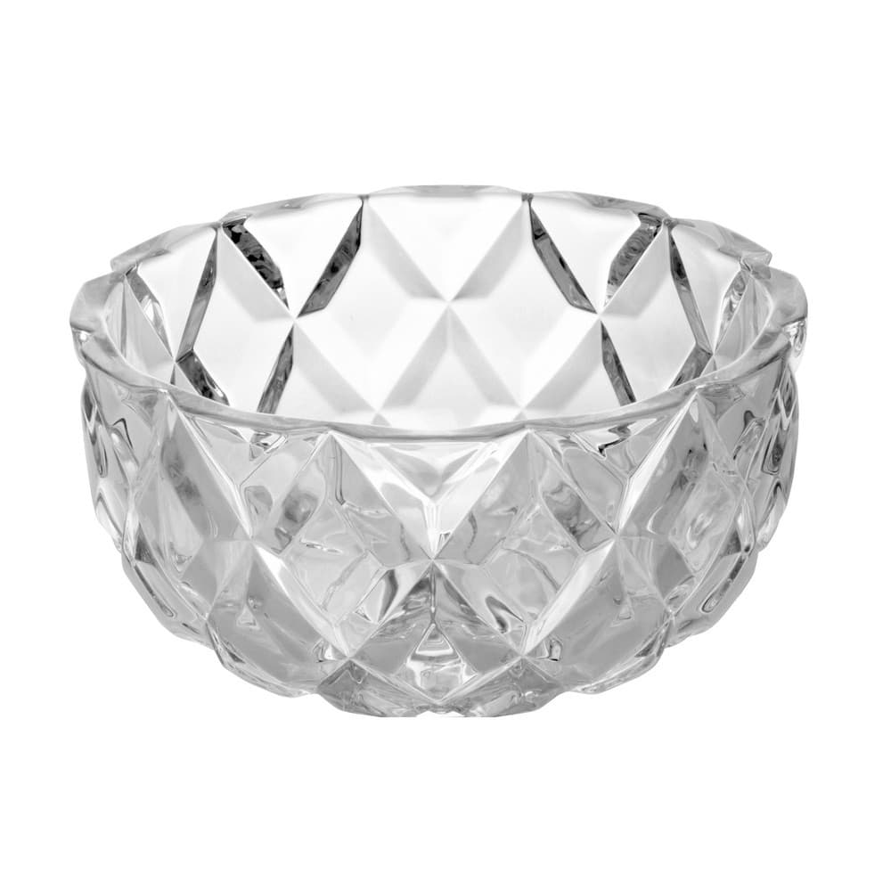 Centro de Mesa Fruteira de Cristal Deli Diamond Transparente 25x13cm Lyor