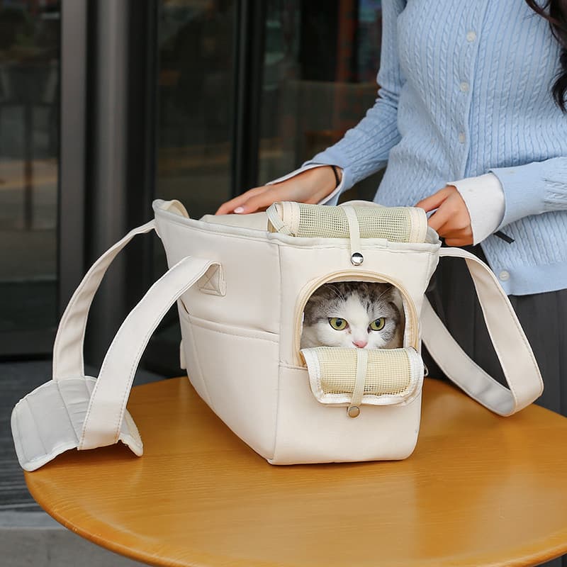 Bolsa de transporte portátil e respirável para animais de estimação, para todas as estações, resistente ao desgaste e a