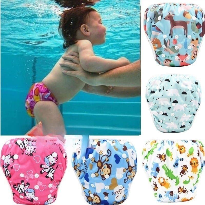 Confortável reutilizável bebê piscina fraldas-impermeável ajustável