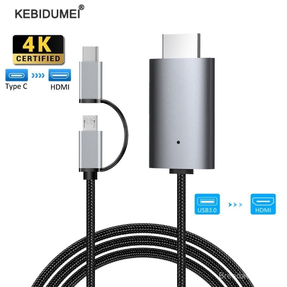 LD39 HDMI USB C Adaptador 4k 2 Em 1 Conversor Para Dispositivo Android Compatível Com