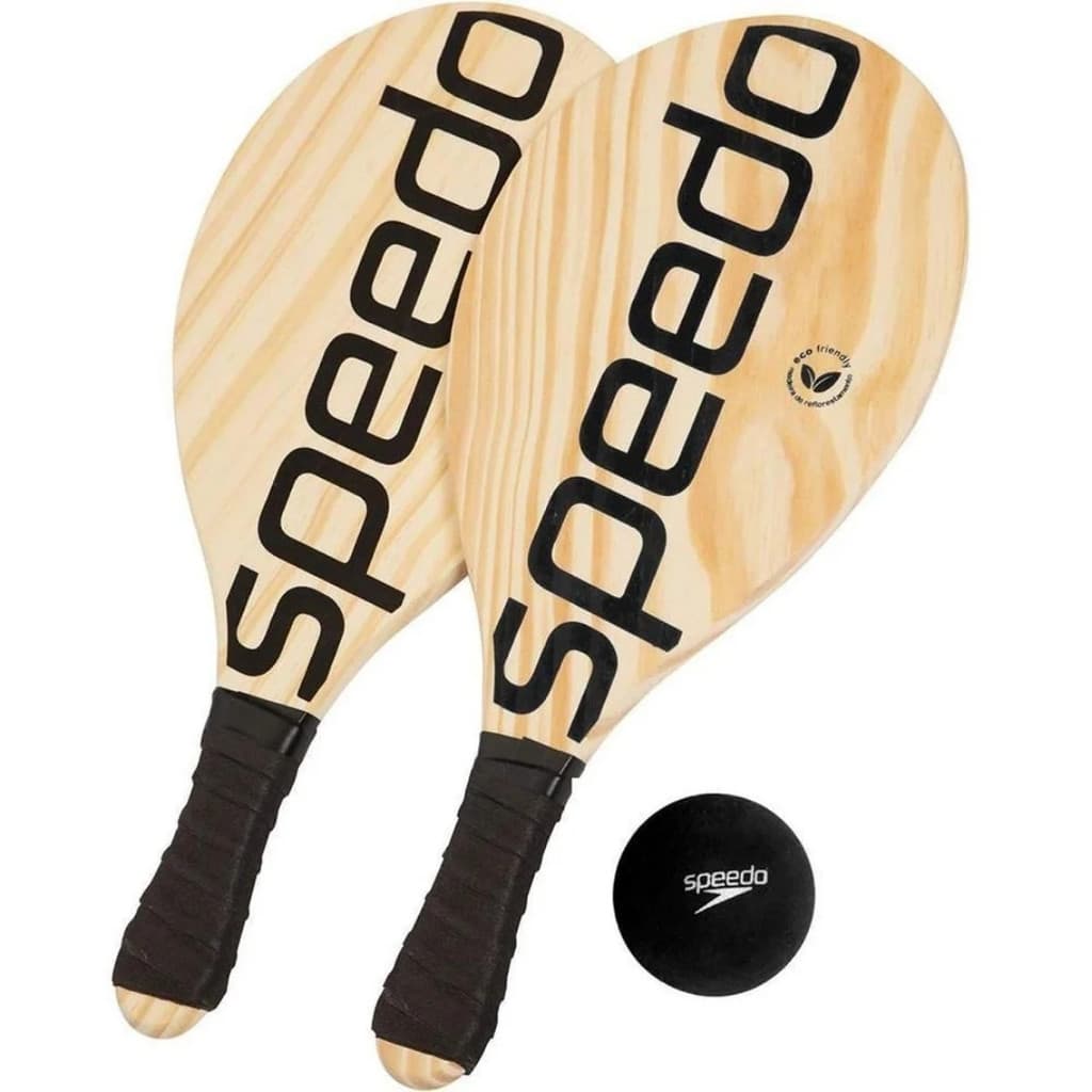 Kit Frescobol Speedo C/ 2 Raquetes + Bola Jogo Praia