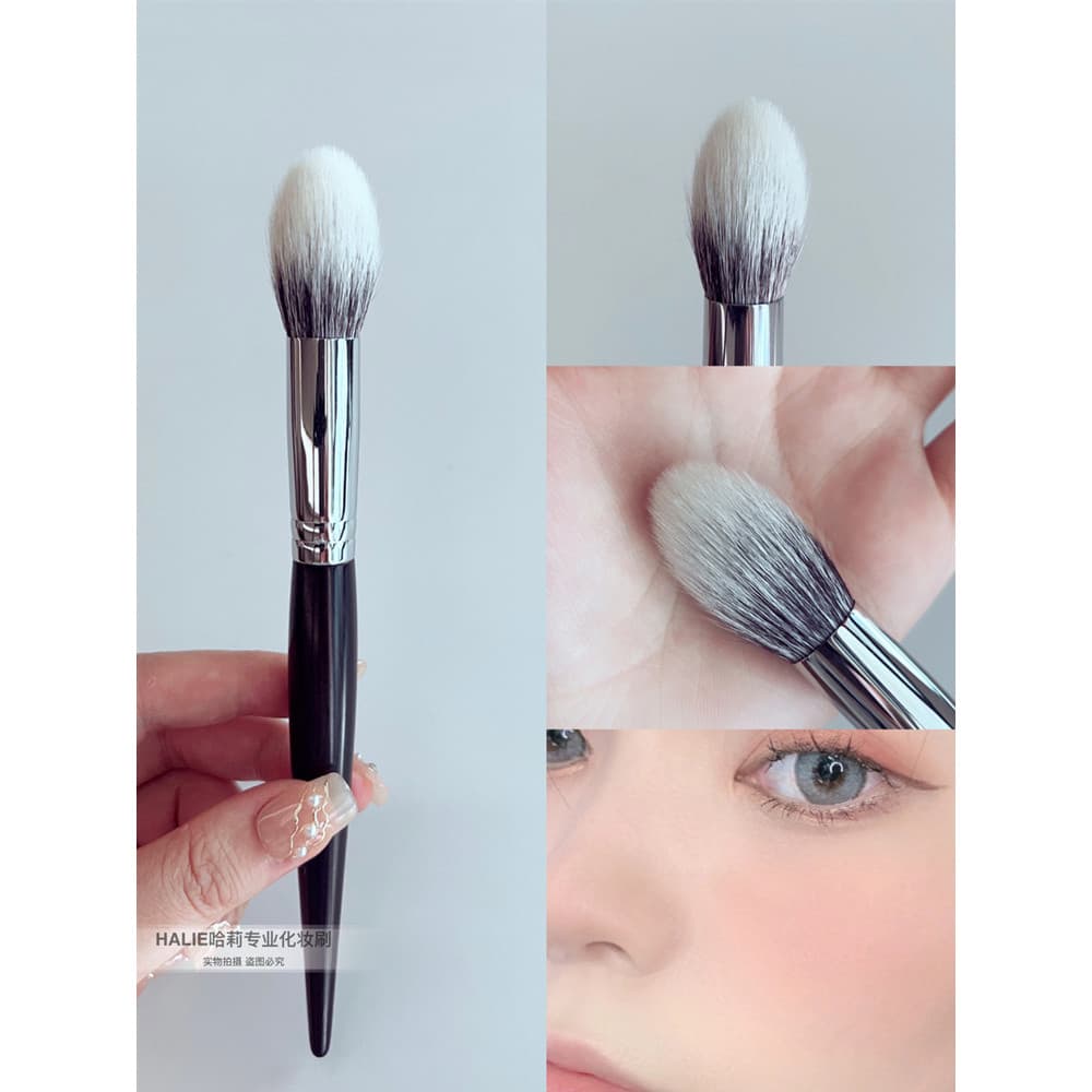 Pincel Blush Absolutamente!Pincel Super macio para Blush, lã pura, ponto de chama, pincel de cor, contorno de lã dupla,