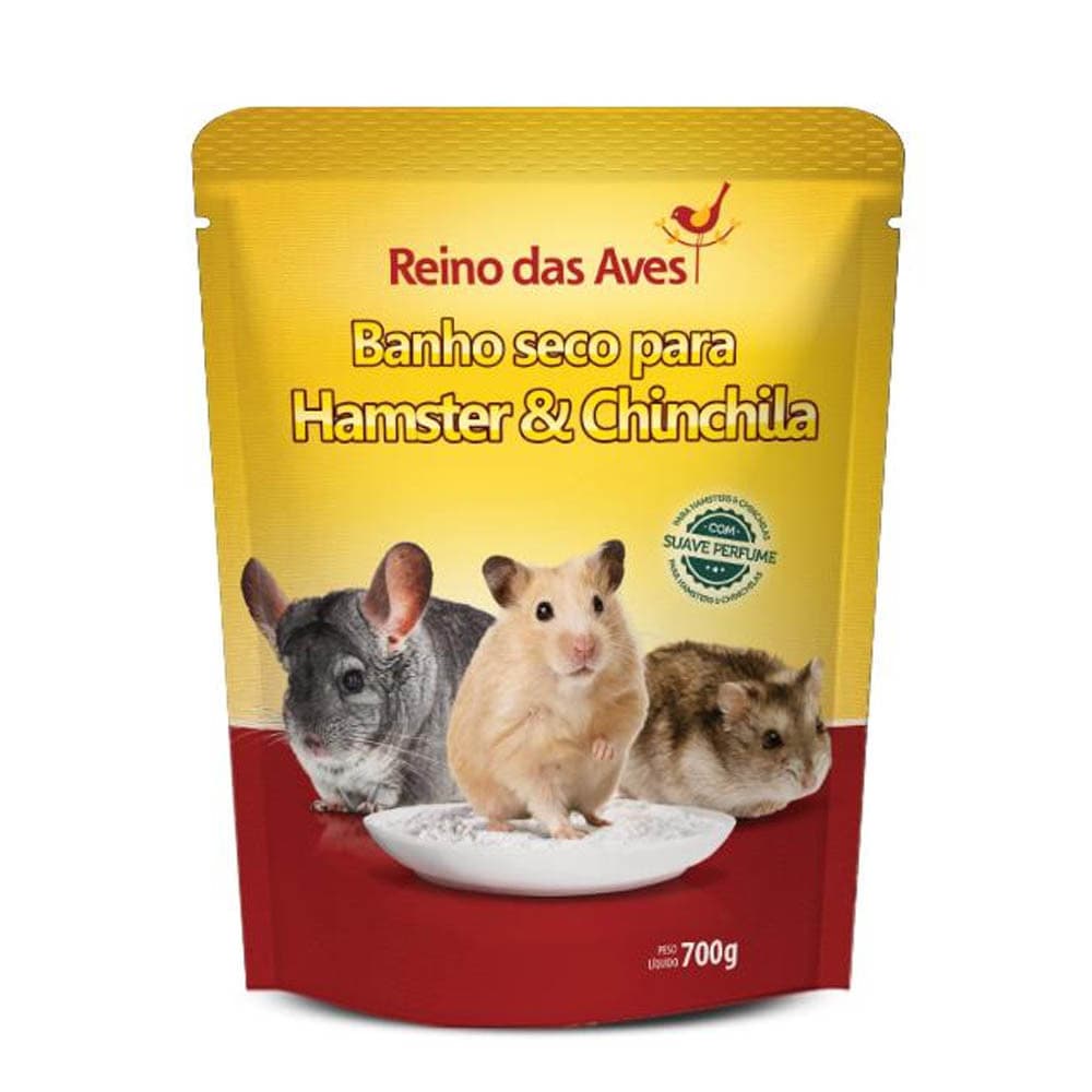 Banho Seco Para Hamster Chinchilas E Roedores 700g Reino Das Aves