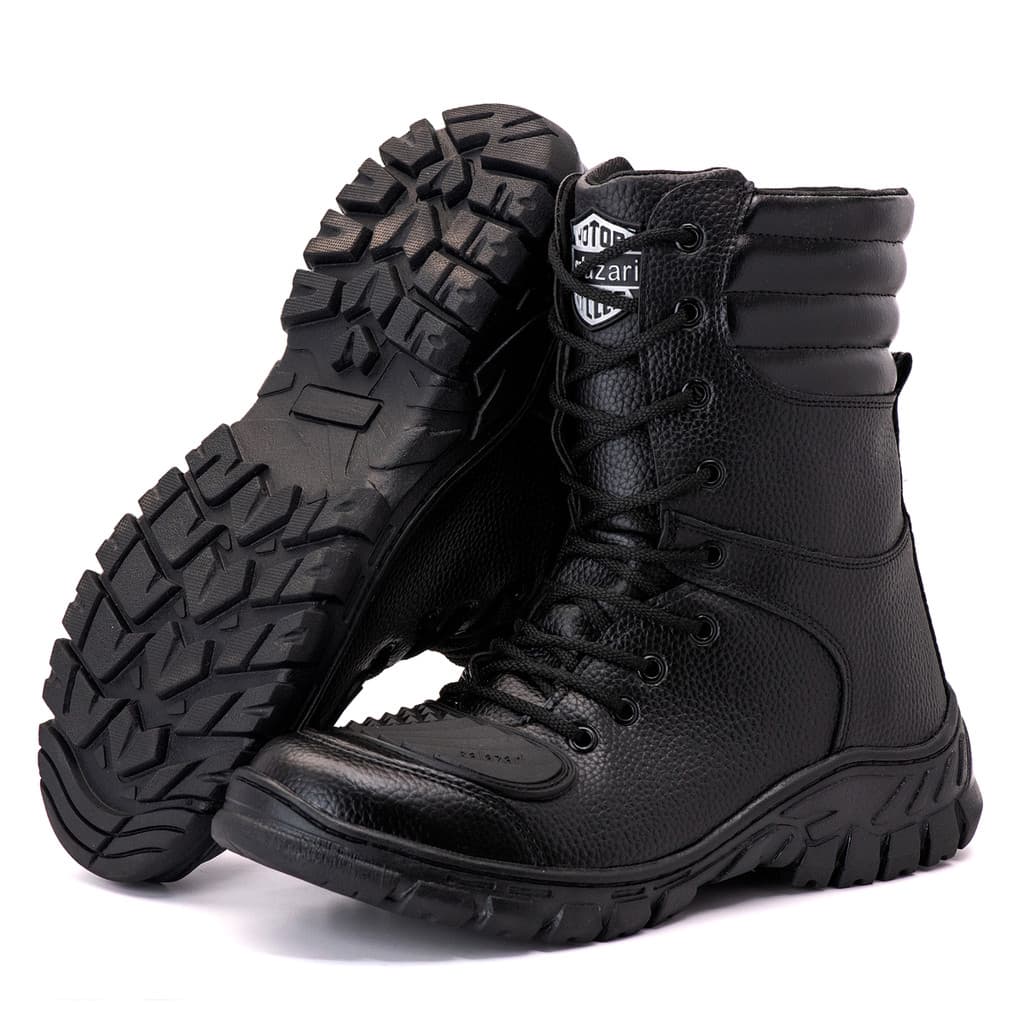 Coturno Masculino Militar Botas Motociclista Militar Solado de Borracha