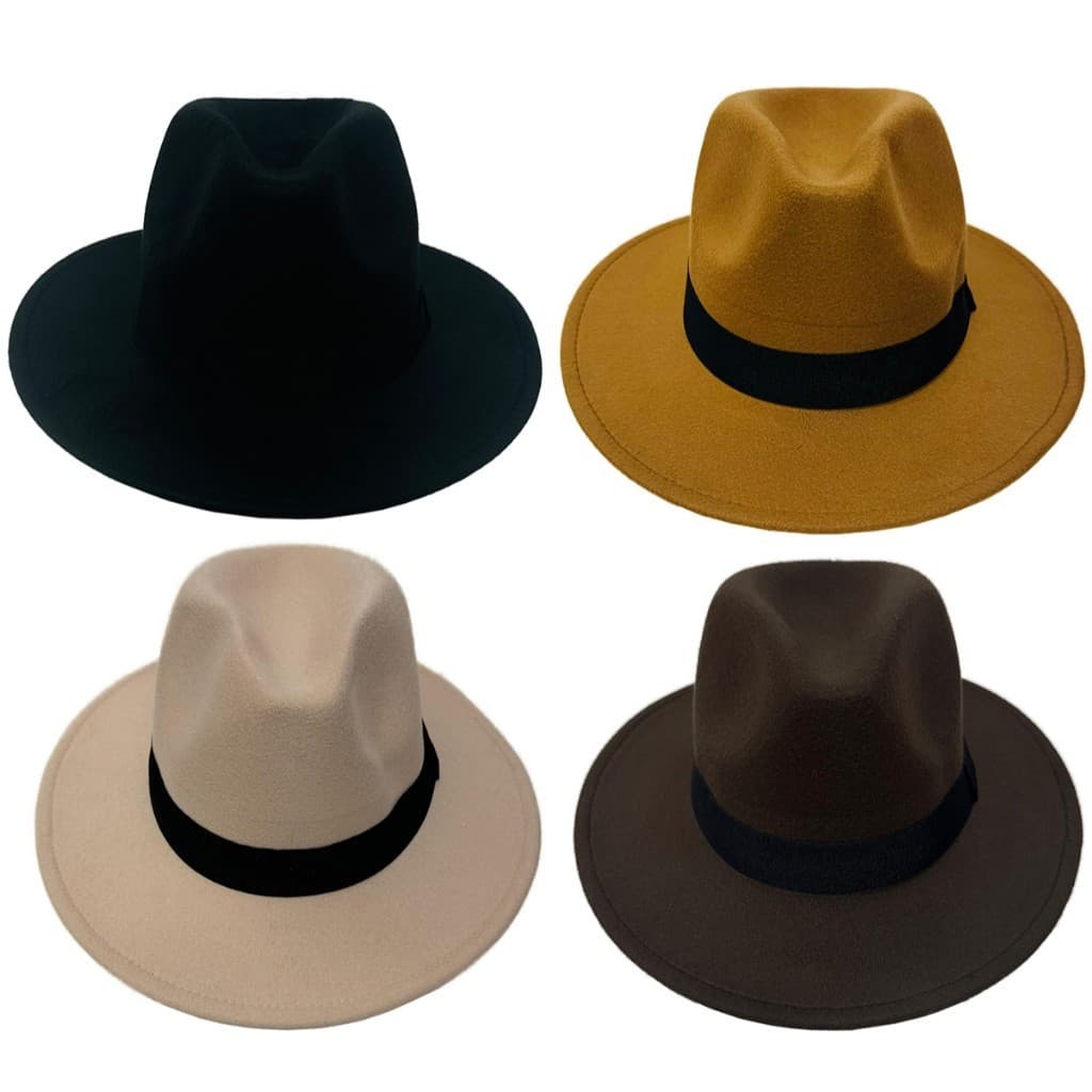 Chapéu Fedora Várias Cores Panamá Feltro Artista Clássico Sertanejo