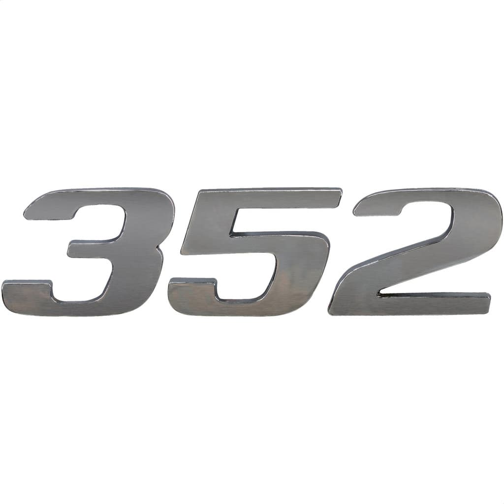 Emblema Adesivo Número 352 Cromado Caminhão Mercedes Benz
