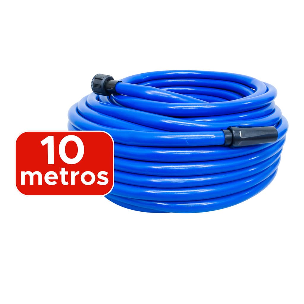 Mangueira De Jardim Reforçada Completa Limpeza Com Esguicho E Conector 10 Metros