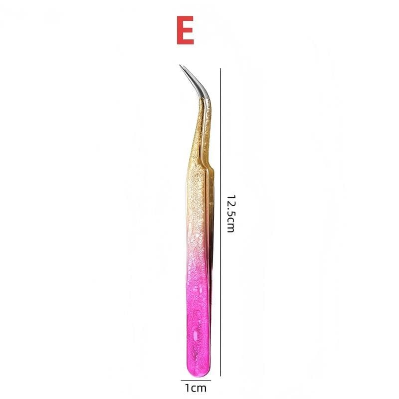 Pinça para extensão de cílios em formato de flor de gelo, pinça para curvex de cílios postiços