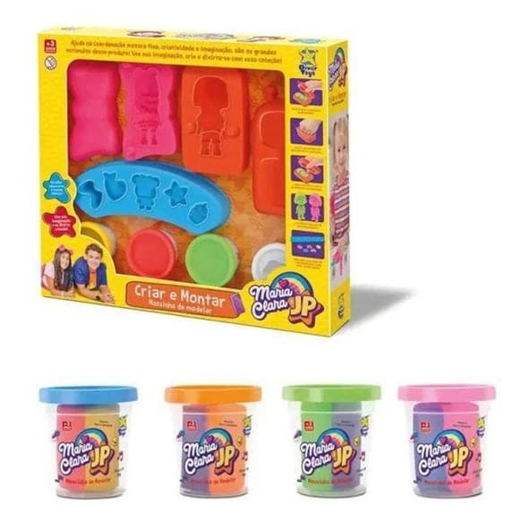 Massinha Modelar Maria Clara e JP Criar e Montar- Divertoys - DIVER TOYS
