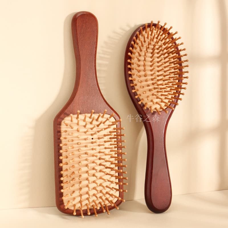 Pente de Airbag de mogno, pente de almofada de ar, massagem, cuidados, cabelo encaracolado, lavagem do couro cabeludo, l