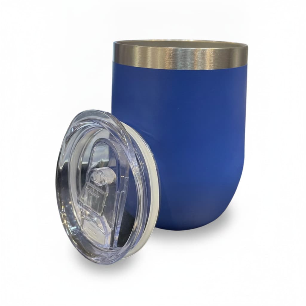Copo Térmico Premium Inox 360ml com Vedação Antivazamento para Bebidas Quentes e Frias Azul Roy
