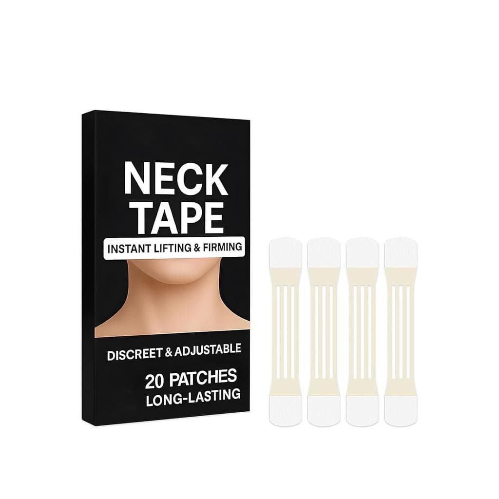 20 Peças de Fita para Pescoço, Fita Invisível para Lifting Facial e do Pescoço, para Redução de Papada e Elevação de Pel