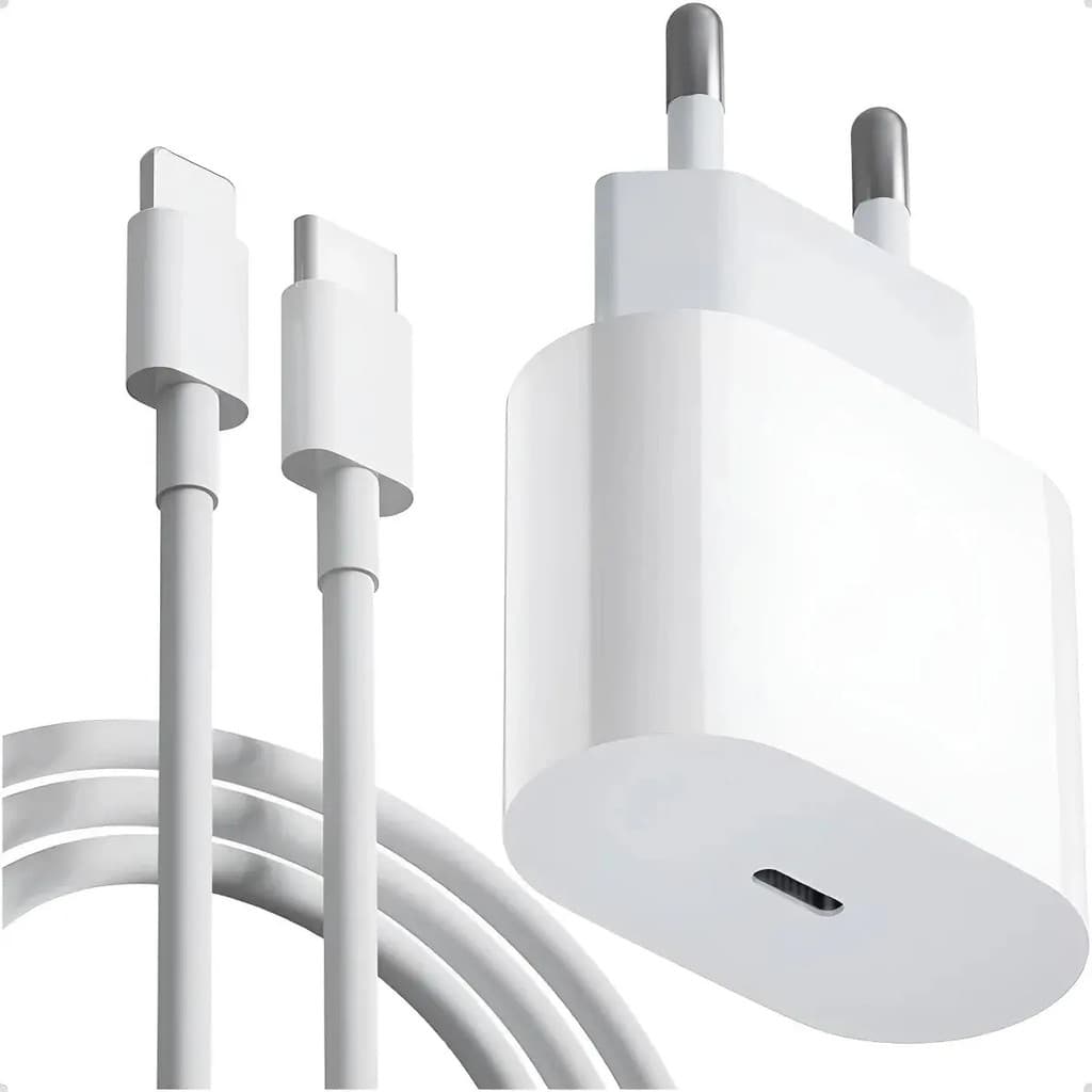 Carregador Compativel Apple Turbo 35w 15 A 16 Pro Max Branco