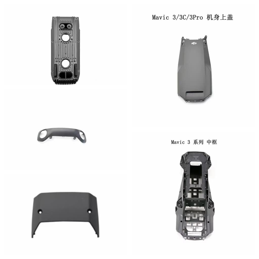 Compatível com a carcaça do DJI Mavic 3/3C/3PRO, tampa superior, estrutura central, carcaça inferior, tampa frontal fixa