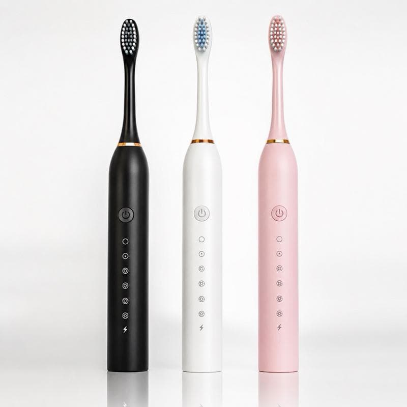 Escova Elétrica Dental Recarregável USB Sonora 5 Modos À Prova D’Água