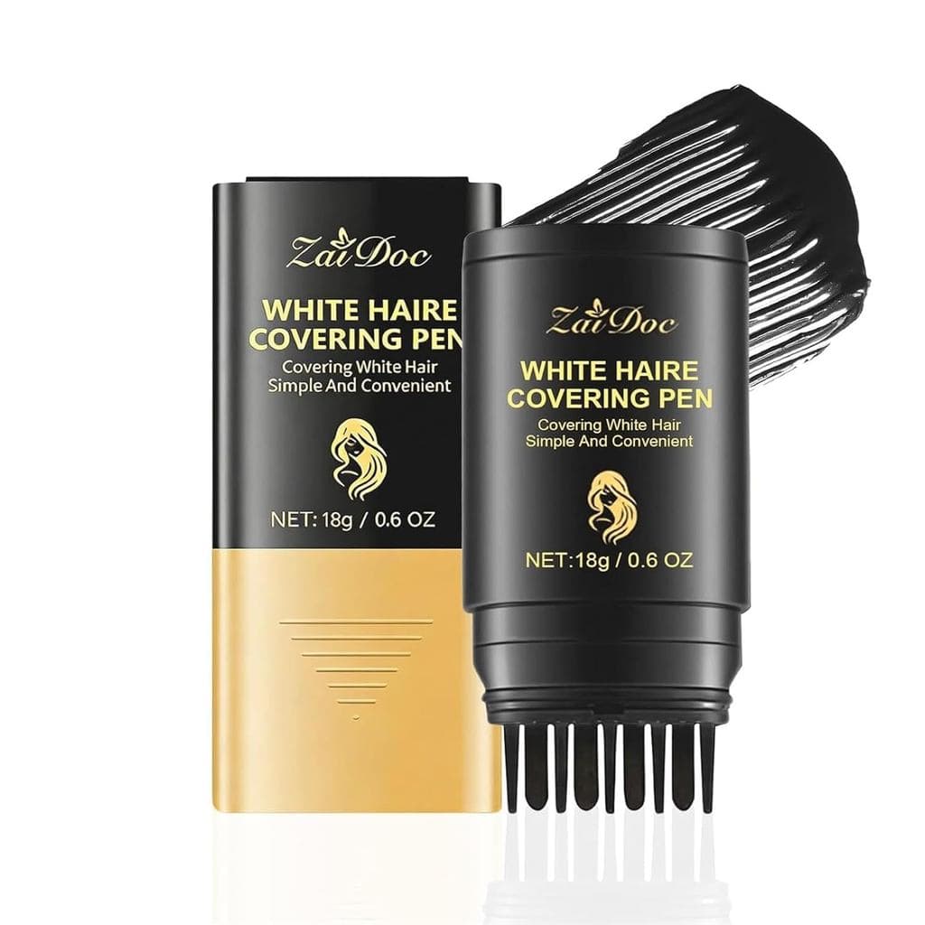 Caneta para Cobrir Cabelos Brancos, Bastão para Retocar Raízes de Cabelo, Corretivo para Cabelos Grisalhos com Óleo O, R