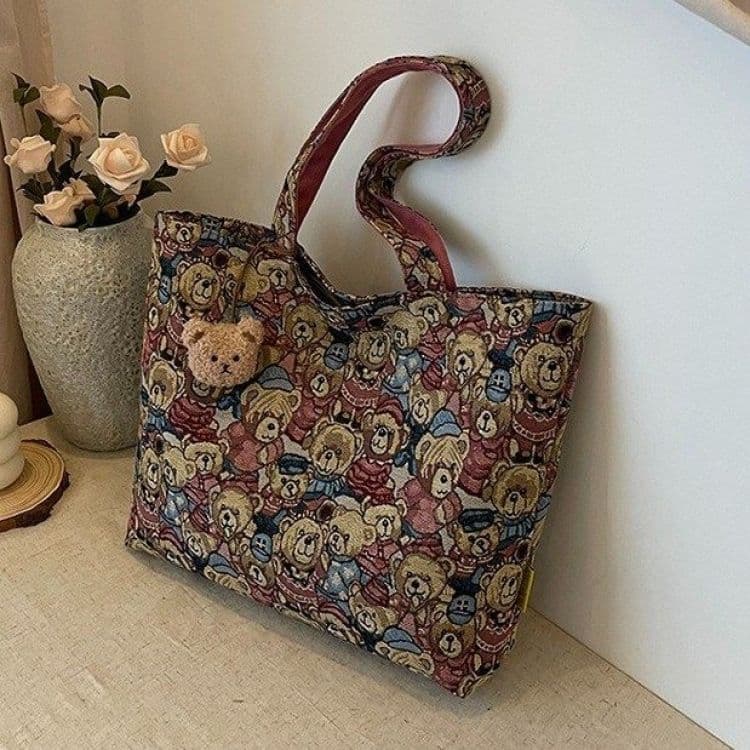 Nova bolsa feminina sacola de náilon pano impressão saco grande capacidade bolsa ombro moda na moda Casual bolsa