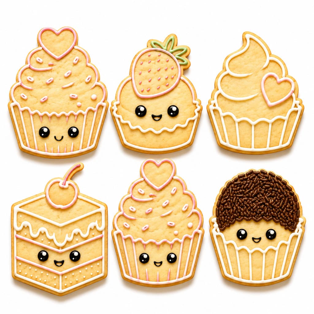 Kit 06 Cortador de Biscoito Cookie Docinhos Festa