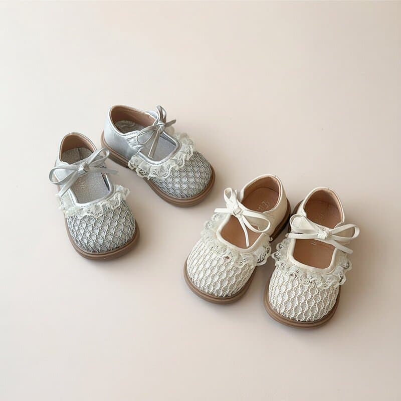 Meninas princesa sapatos de couro 2026 primavera outono novo estilo sapatos infantis meninas casuais tecido malha sapato