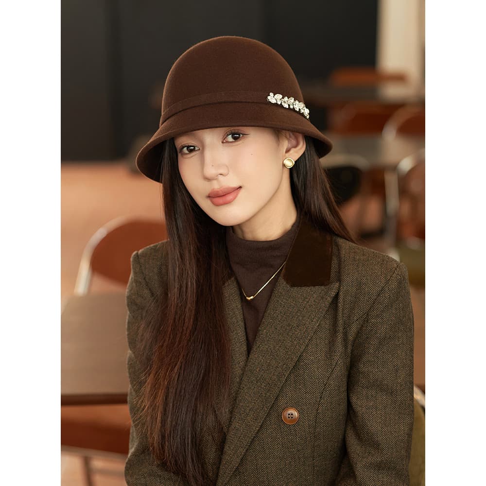 Outono inverno chapéu feminino 2025 novo estilo moda na moda estilo ocidental balde chapéu Retro All-Match balde chapéu