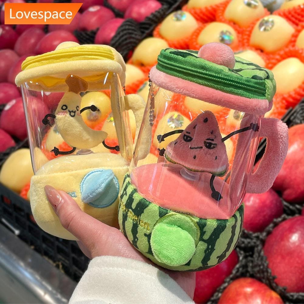 LS-STORE Espremedor De Frutas Dos Desenhos Animados Brinquedo De Pelúcia Melancia/Laranja/Banana Saco Pingentes Liquidif