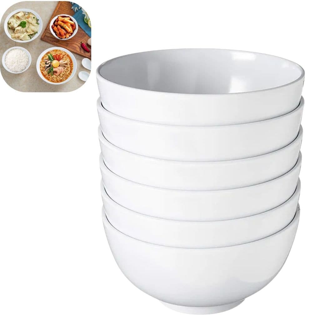 Kit 10 Tigelas Cumbuca Bowl Branca 700ml Melamina Caldo Sopa Açaí