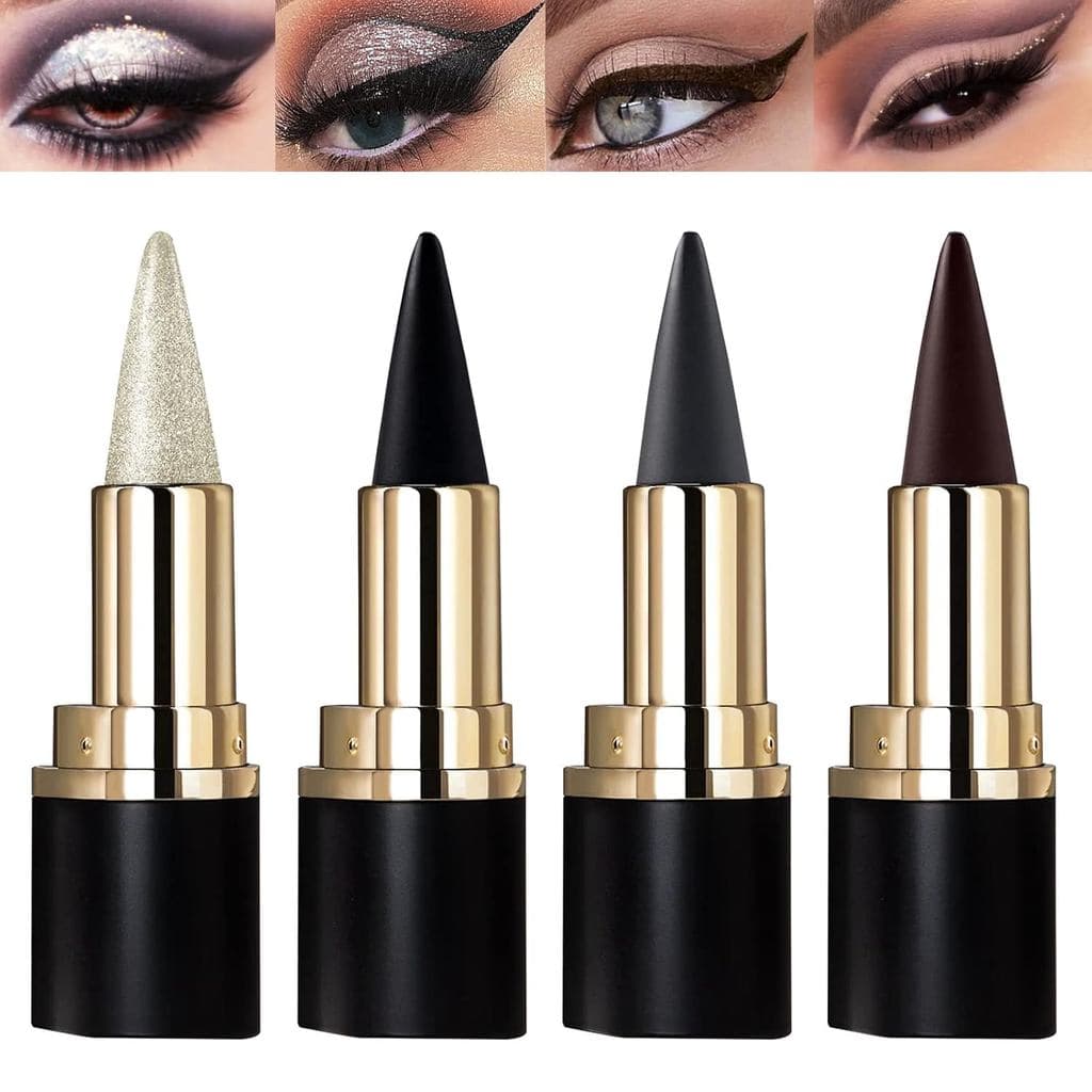 MISS ROSE M Conjunto de Delineadores em Gel de 4 Cores, Lápis Delineadores, Delineador à Prova d'Água, Fácil de Usar, Ma