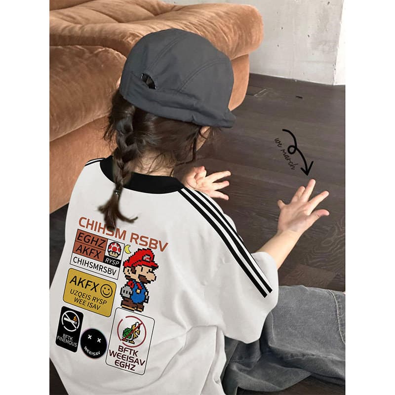Meninas camiseta de manga curta 2025 novo estilo verão médio grande crianças meninas puro algodão camisa de fundo das cr