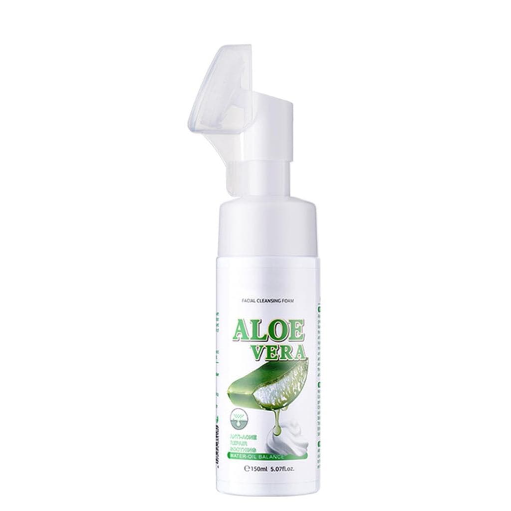 Espuma de Limpeza Facial com Aloe Vera - Sabonete Facial Suave com Extrato Real de Aloe Vera, Calmante e Hidratante, Con