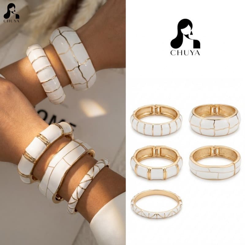 Pulseira Irregular retrô com gotejamento de óleo