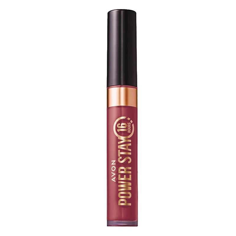Batom Líquido Matte  Avon Power Stay 16h - Cor Nude Malva