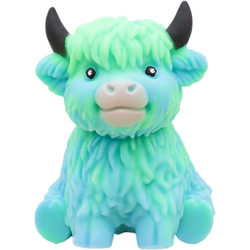 Brinquedo Antiestresse Squishies de Vaca Highland, Bola de Apertar de Retorno Lento para Alívio do Estresse, Figura de A