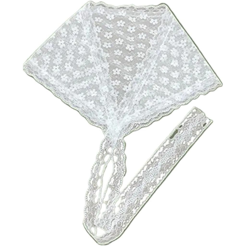 5 Peças de Lenços Triangulares de Renda, Estilo Campestre Doce, Lenço de Pescoço Requintado, Acessório para Combinar com