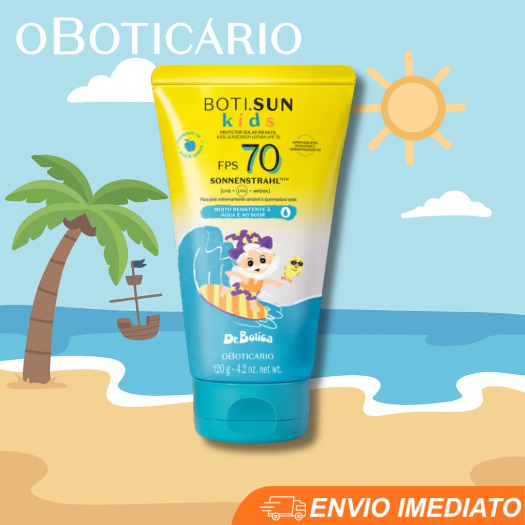 Protetor Solar Infantil O Boticário FPS70 Boti Sun Kids 120g