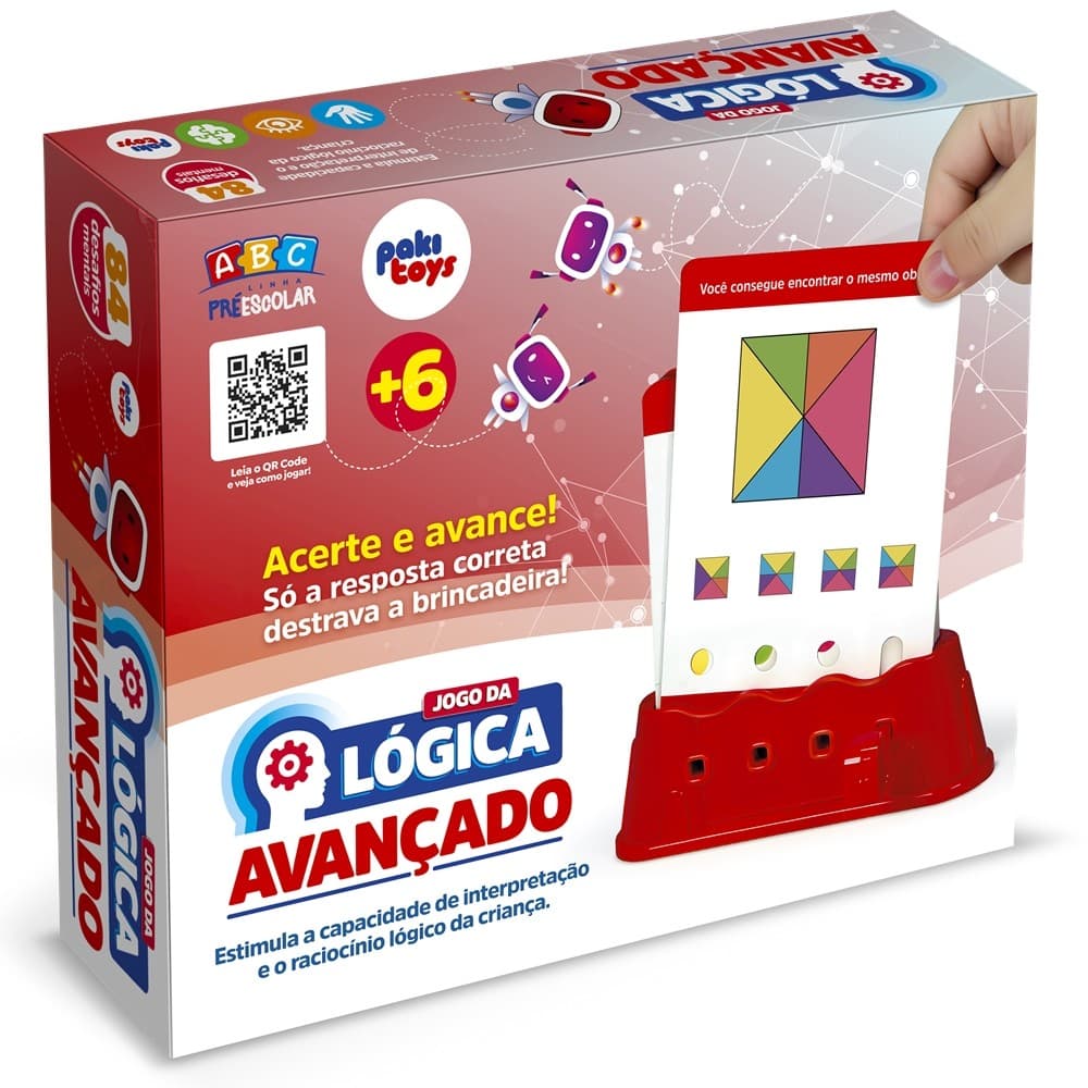 Jogo da Logica Avançado Brinquedo Desafio 84 Palavras