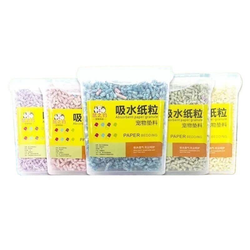 Hamster dedicado papel algodão confetes urso de seda dourado maca quente absorver água pelotas de papel serragem flor ra