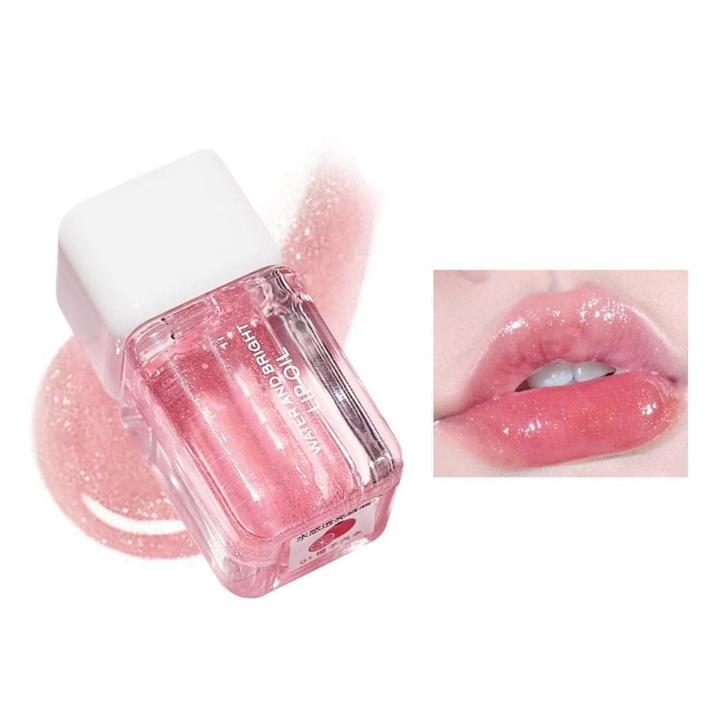 Cesta de Maquiagem para Adolescentes, Gel Labial Hidratante com Vitamina E, Óleo de Rosa Mosqueta Transparente, Lip Fill