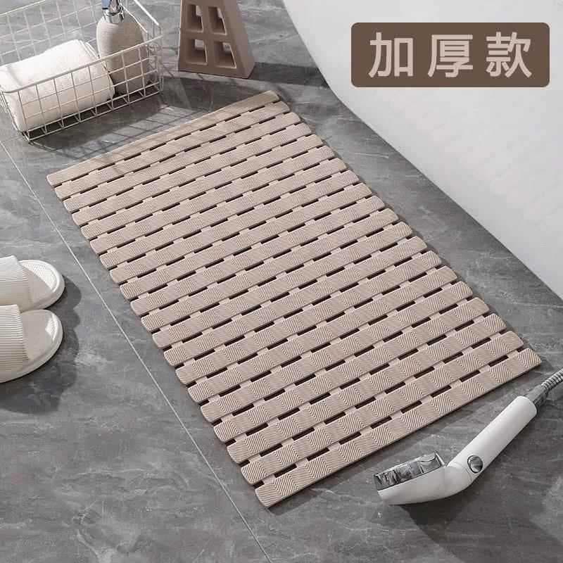Tapete antiderrapante de banheiro em PVC, drenagem de banho doméstico, ventosa anti-queda, tapete de chão, banheira, mas
