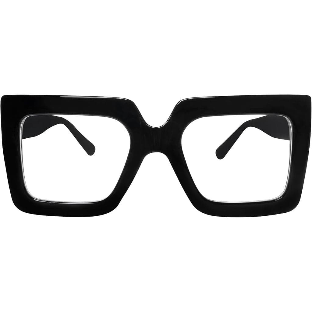 hoyuwak Óculos Quadrados Grandes Anti Luz Azul, Óculos de Computador comção Grande, Óculos Transparentes Grossos e