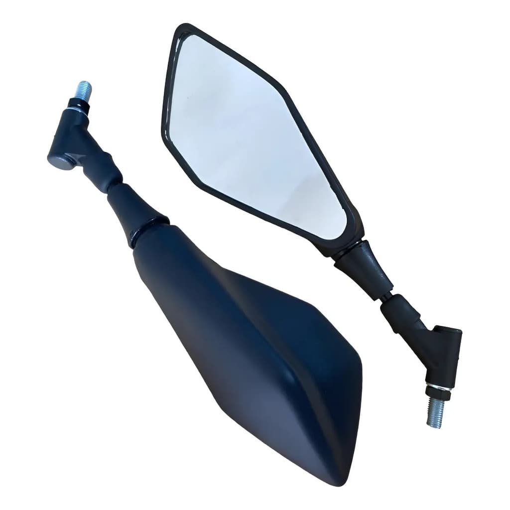 Par Retrovisor Kawasaki Z400 Giro 360 Haste Curta Rosca Yama